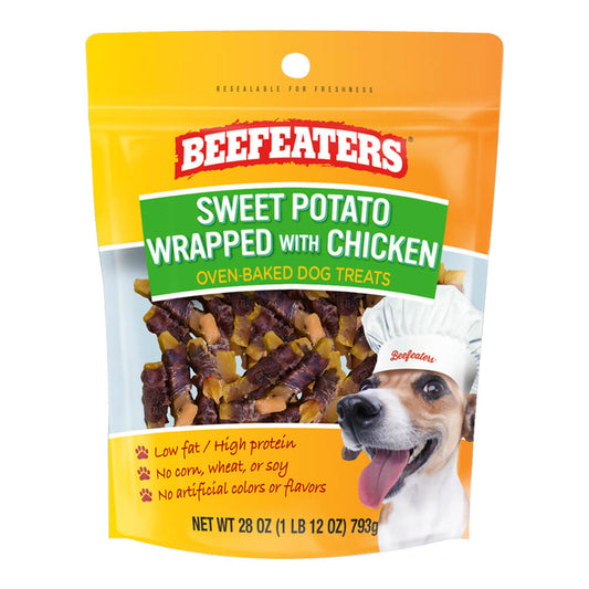 Beefeaters Sweet Potato Wrapped with Chicken Jerky, 28 oz