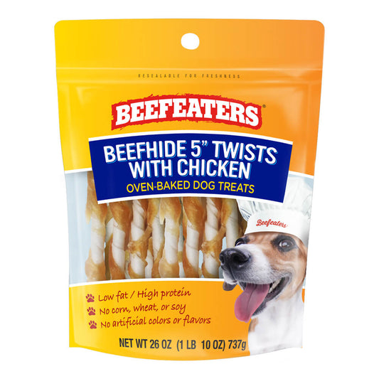 Beefeaters Beefhide 5" Twists with Chicken, 26oz