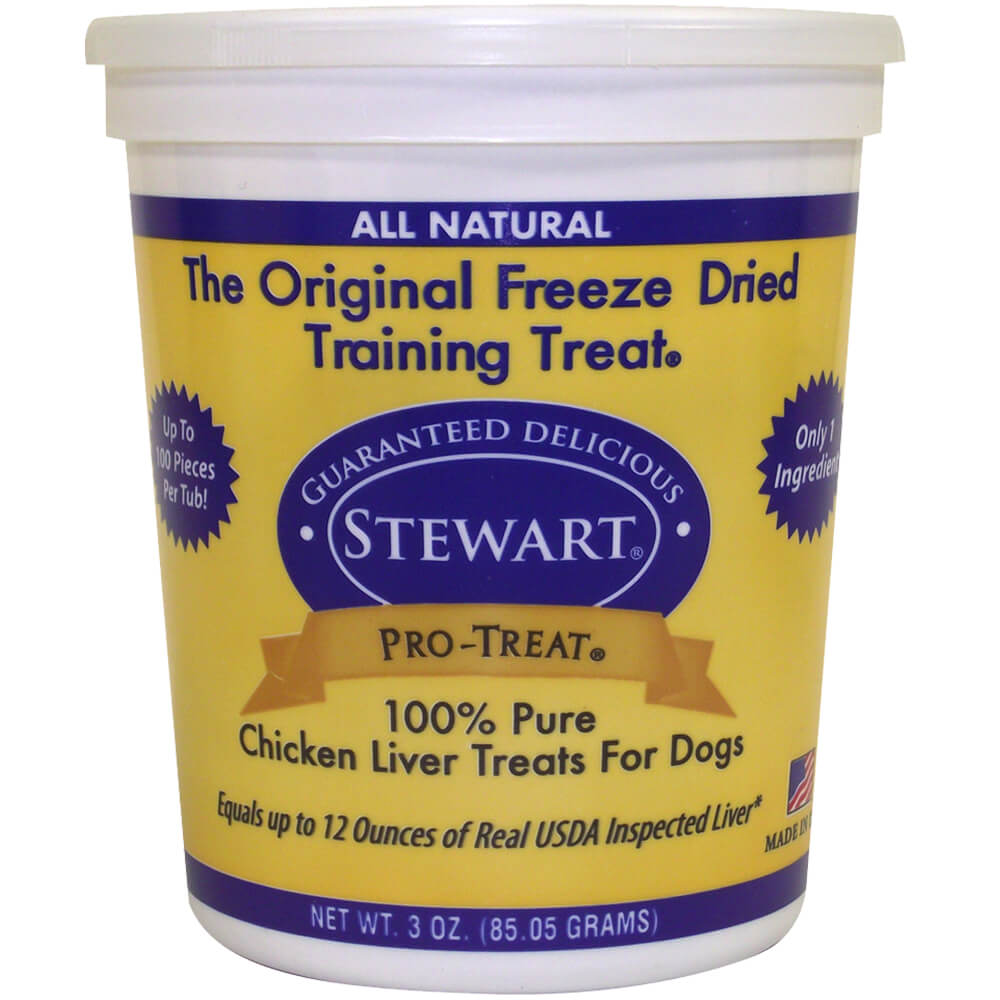 stewart pro-treat freeze dried chicken liver treats for dogs, 3 oz