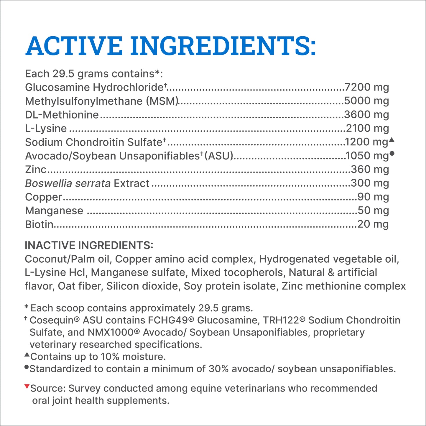 cosequin asu joint & hoof support 1200gm