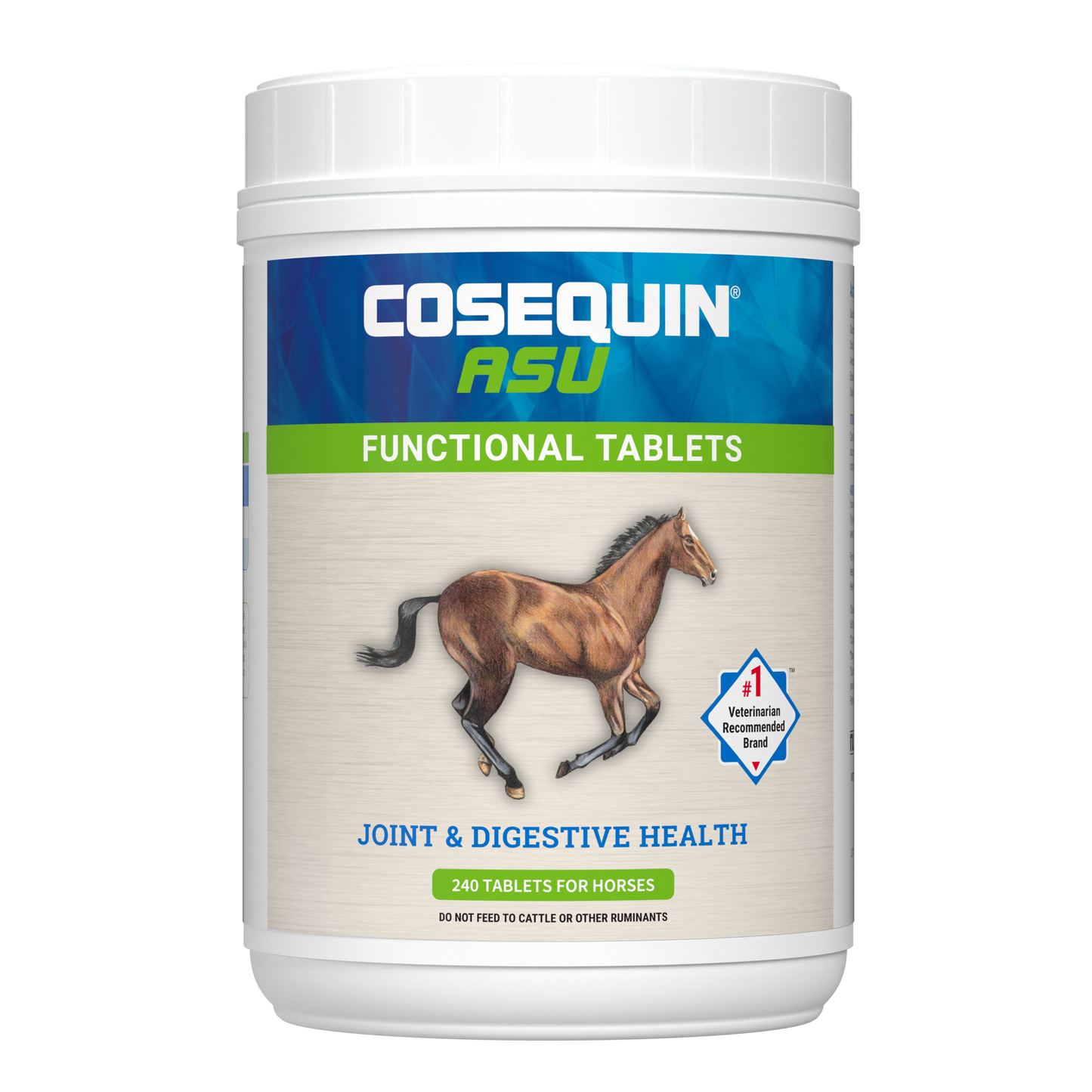 nutramax cosequin asu joint & digestive health functional tablets for horses, 240 tablets