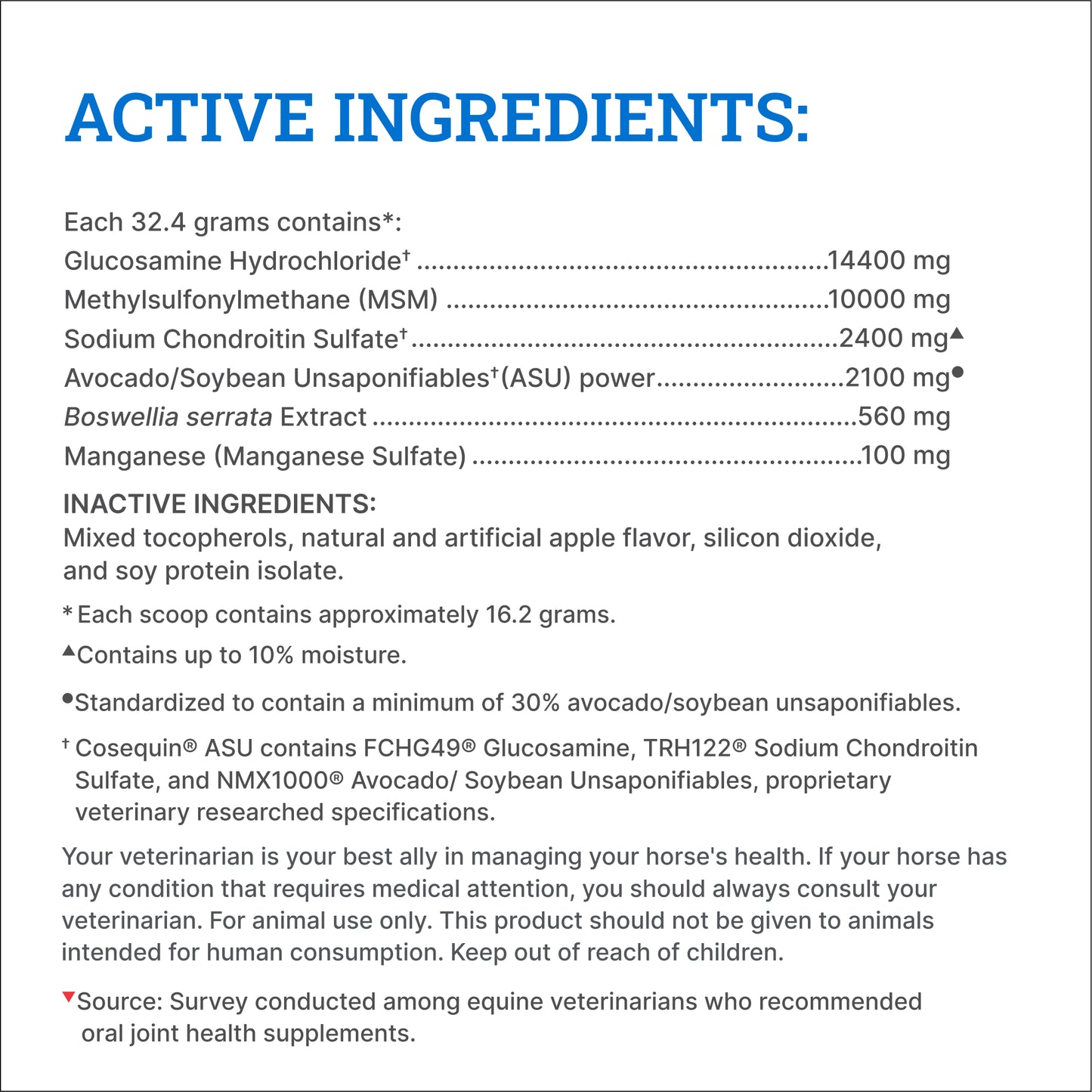 cosequin asu equine powder  500g