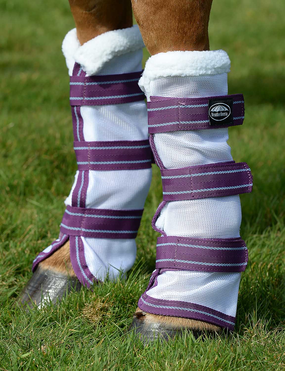 weatherbeeta comfitec airflow mesh leg wraps, white/ violet/ blue, cob