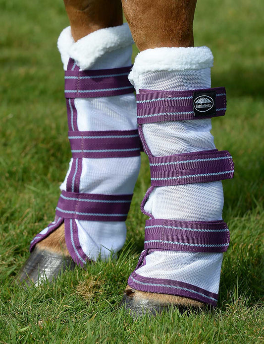 WeatherBeeta ComFITec Airflow Mesh Leg Wraps, White/ Violet/ Blue, Full