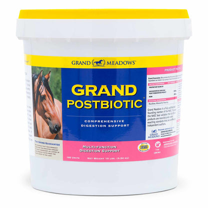 Grand Postbiotic Digestion Supplement for Horses, 10 lb – Equine Gut Health Powder with Postbiotics, Probiotics, Prebiotics – Daily Horse Nutrition for Digestive Balance, Immune Support, Performance