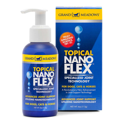 Grand Meadows Nanoflex Advanced Topical Joint Support for Horses, Dogs & Cats, 4 oz – Pet Mobility & Flexibility Aid, Daily Comfort Formula for Active, Aging & Performance Animals