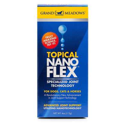 Grand Meadows Nanoflex Advanced Topical Joint Support for Horses, Dogs & Cats, 4 oz – Pet Mobility & Flexibility Aid, Daily Comfort Formula for Active, Aging & Performance Animals