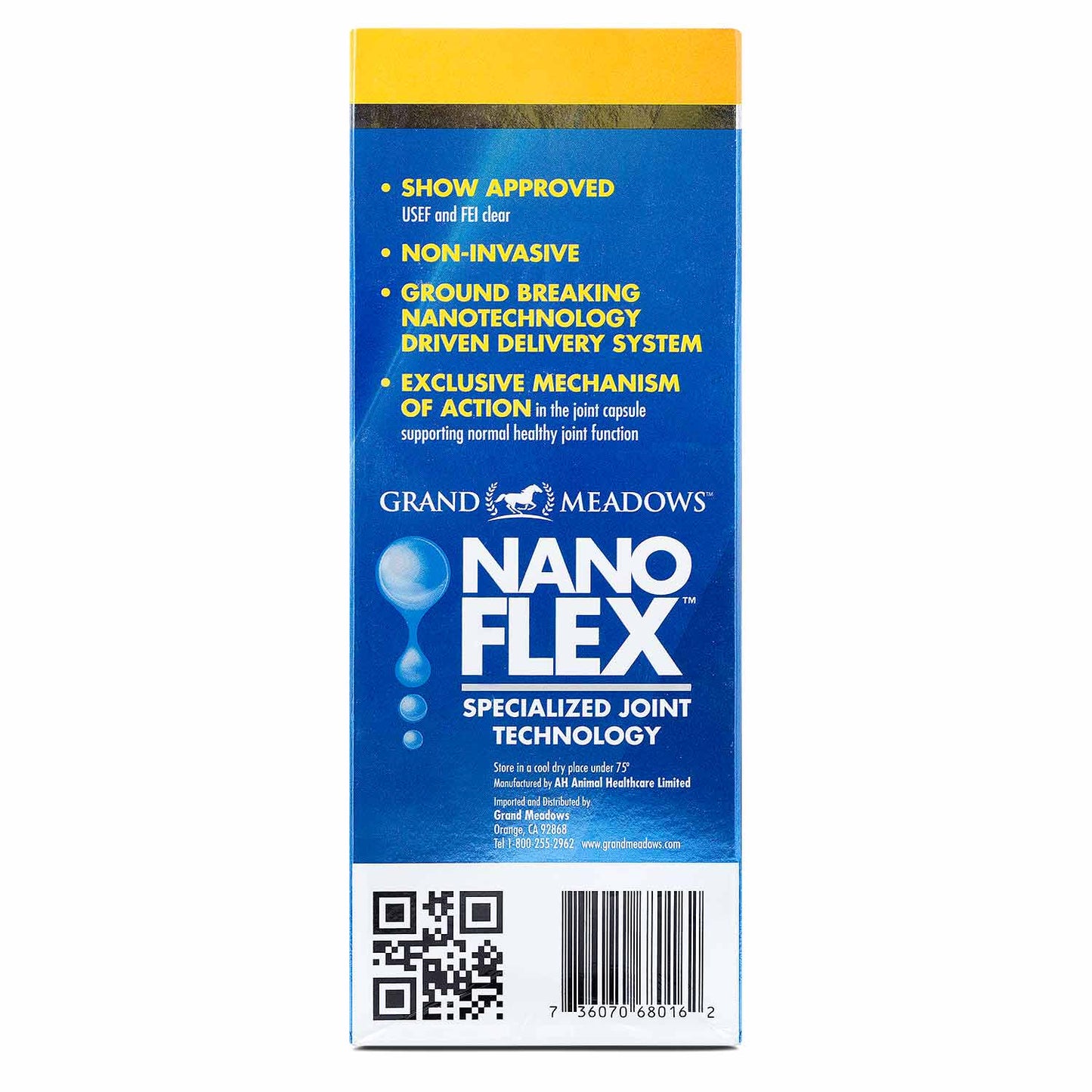 grand meadows nanoflex advanced topical joint support for horses, dogs & cats, 16 oz – pet mobility & flexibility aid, daily comfort formula for active, aging & performance animals