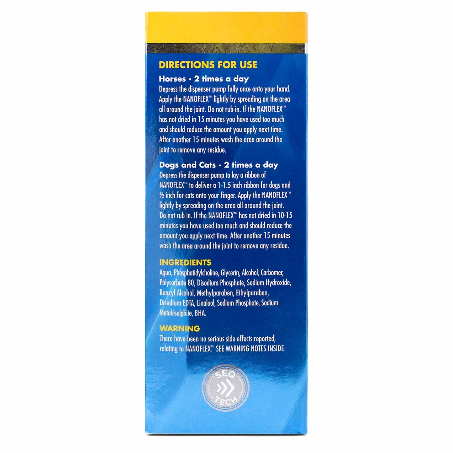 grand meadows nanoflex advanced topical joint support for horses, dogs & cats, 16 oz – pet mobility & flexibility aid, daily comfort formula for active, aging & performance animals