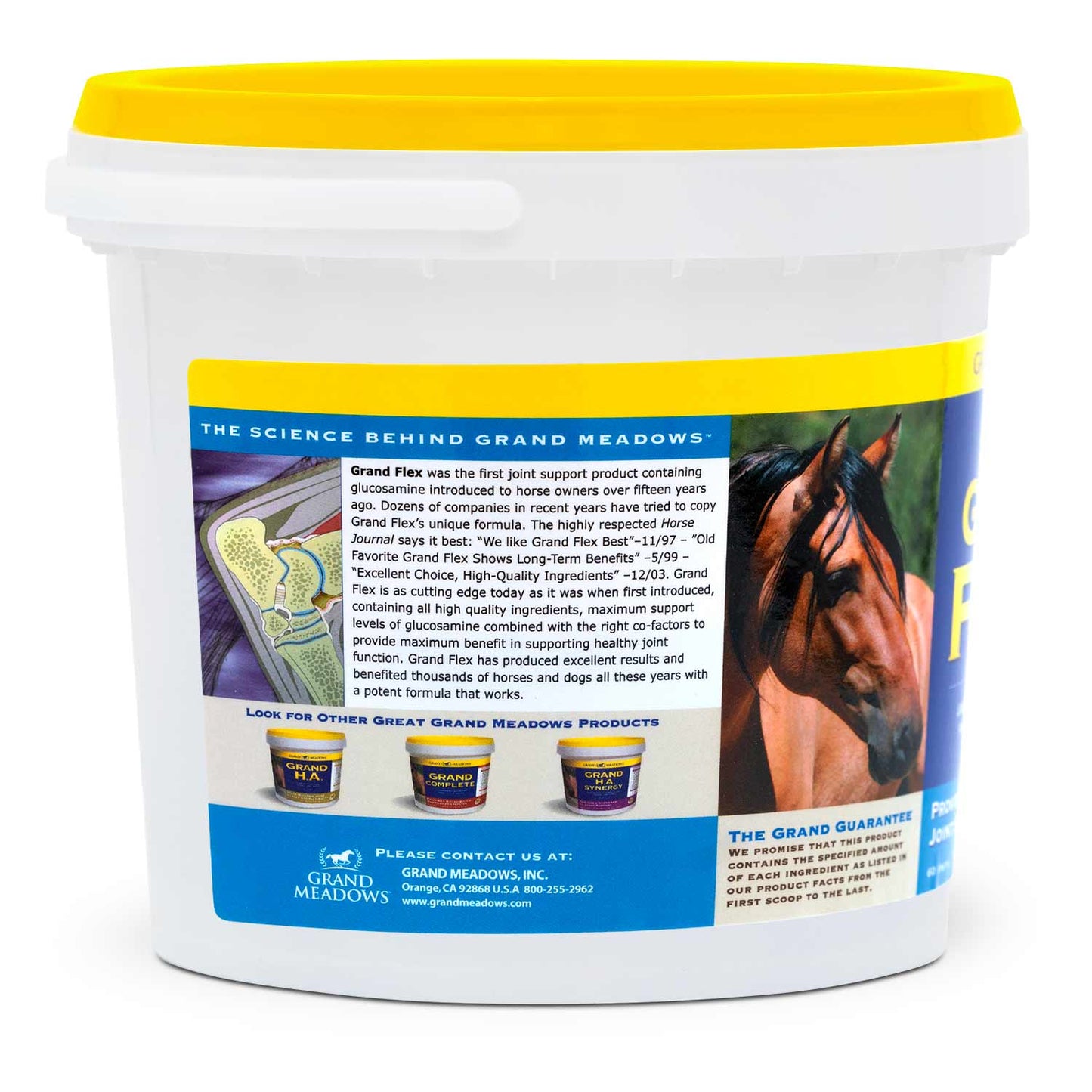 grand flex joint supplement for horses – glucosamine, collagen, amino acids, lysine, vitamins & minerals, joint support, mobility, performance, active & aging horses, daily wellness – 3.75 lb