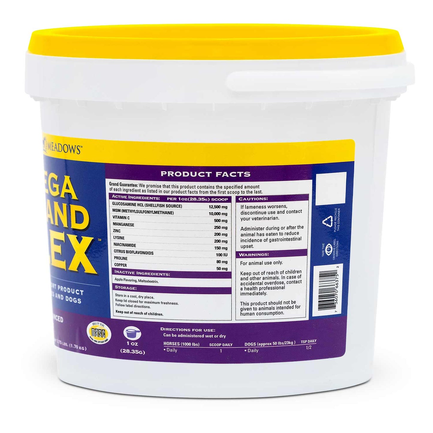 mega grand flex joint supplement for horses, 3.75 lb