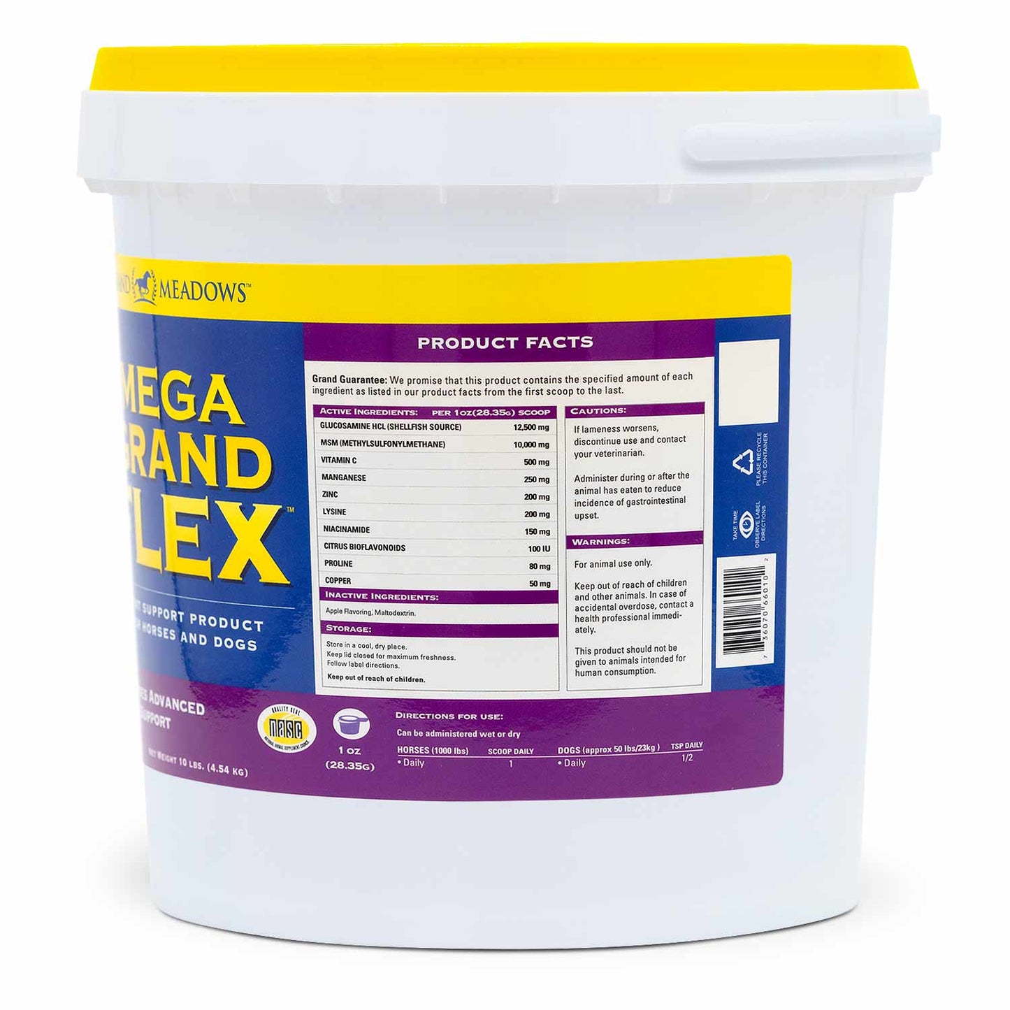 mega grand flex joint supplement for horses, 10 lb