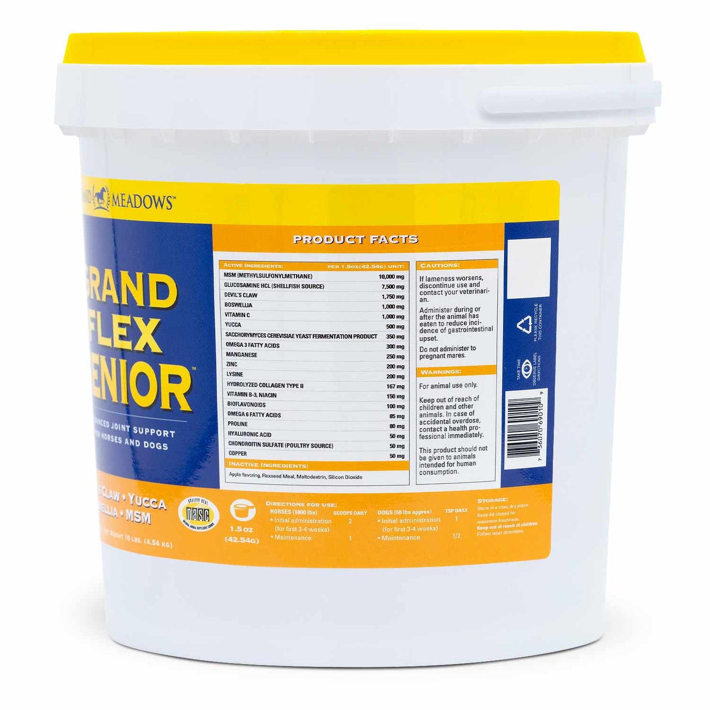 grand flex senior joint supplement for horses, 10 lb