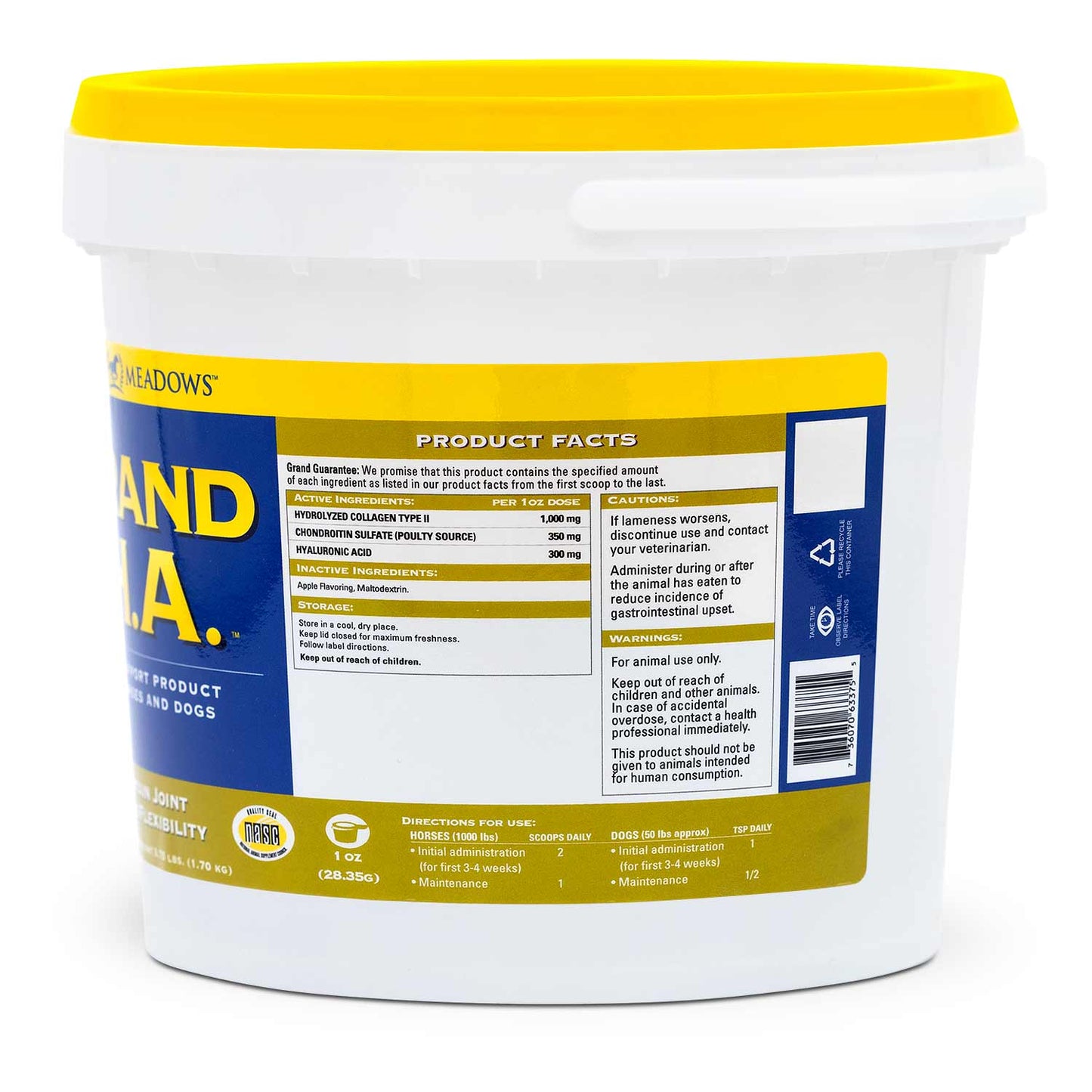 grand h.a. hyaluronic acid supplement for horses, 3.75 lb