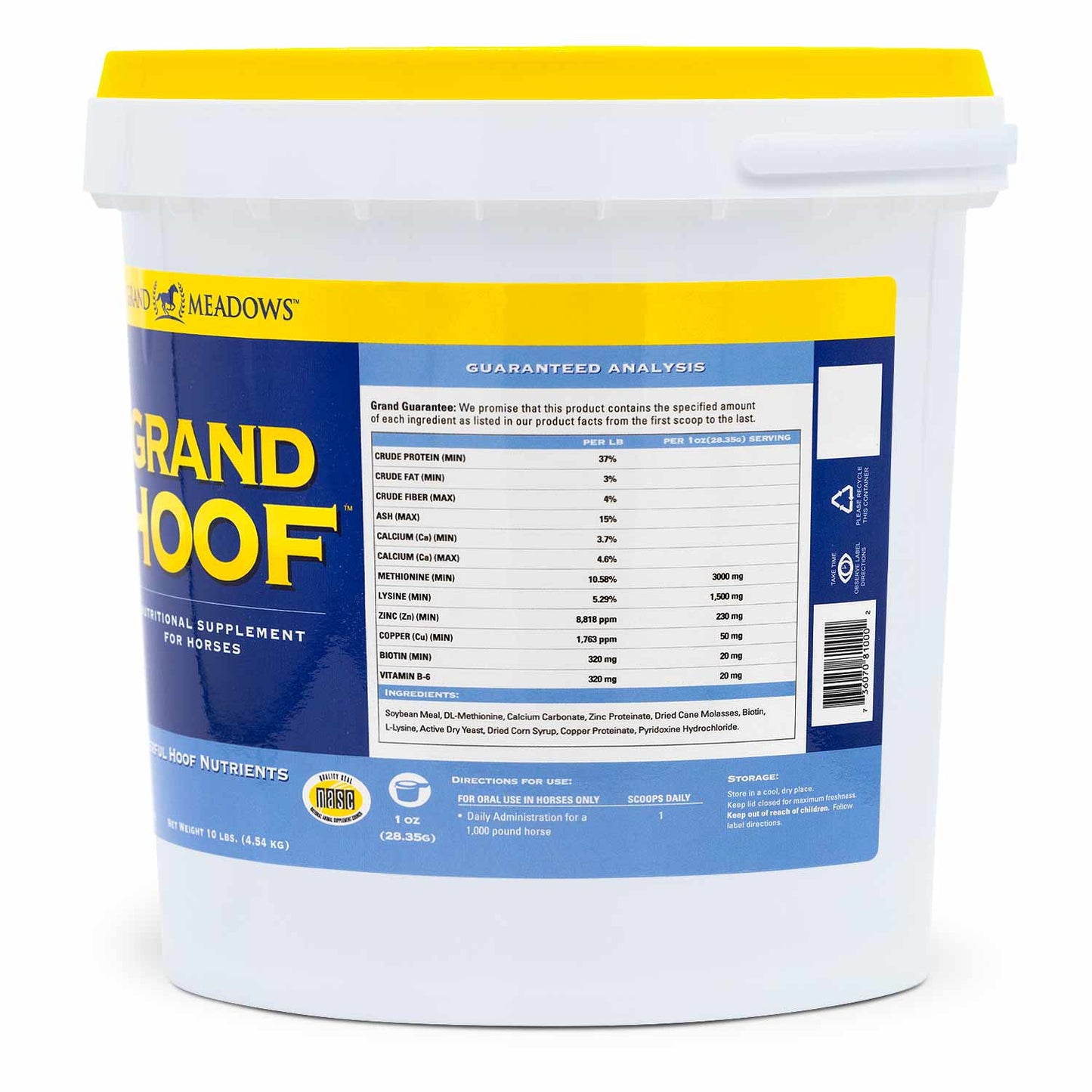 grand hoof supplement for horses, 10 lb