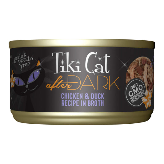 Tiki Cat After Dark Wet Cat Food, Chicken & Duck, 2.8 oz. Cans, 12 Count
