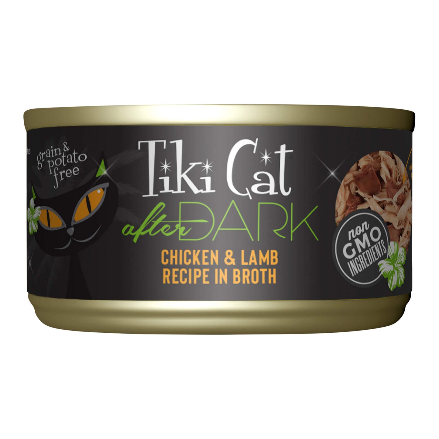 tiki cat after dark wet cat food, chicken & lamb, 2.8 oz. cans, 12 count