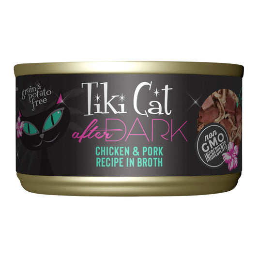 Tiki Cat After Dark Wet Cat Food, Chicken & Pork, 2.8 oz. Cans, 12 Count