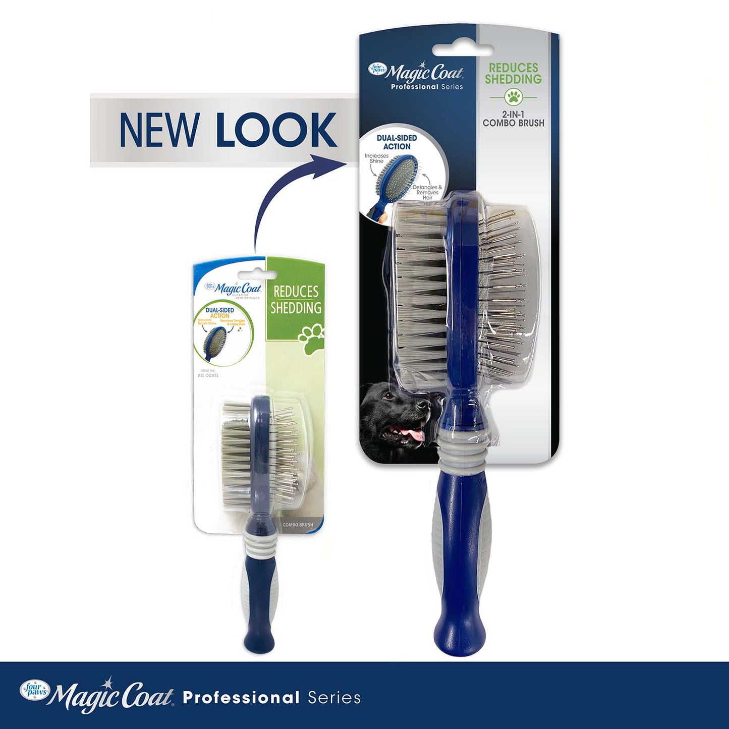 magic coat professional series 2-in-1 combo pin and bristle brush