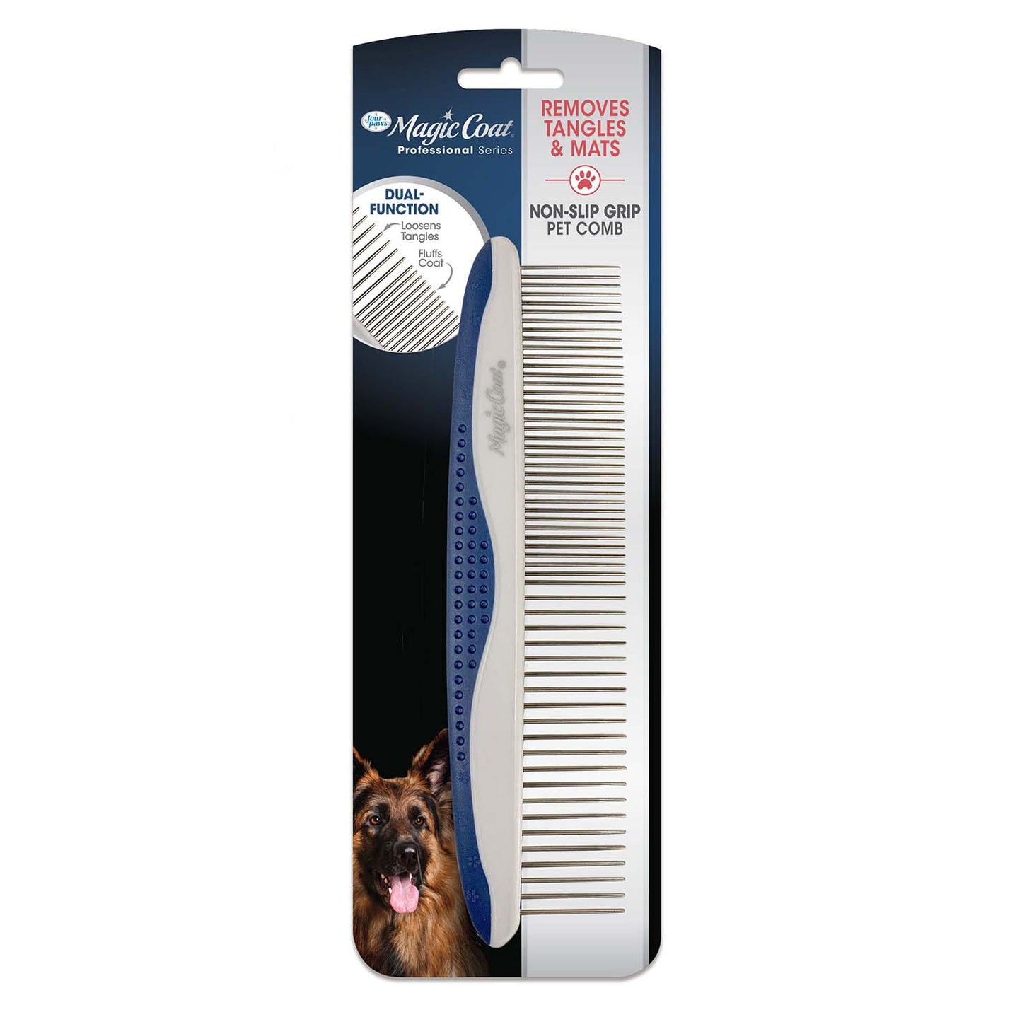 magic coat professional series non-slip grip pet comb