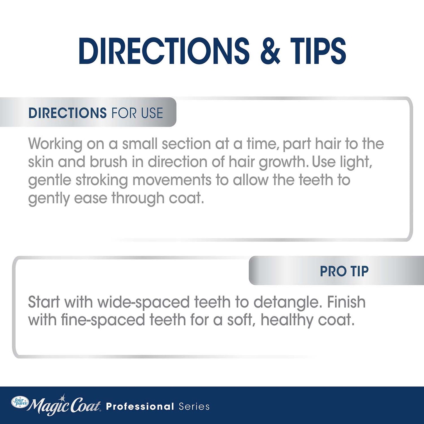 magic coat professional series non-slip grip pet comb