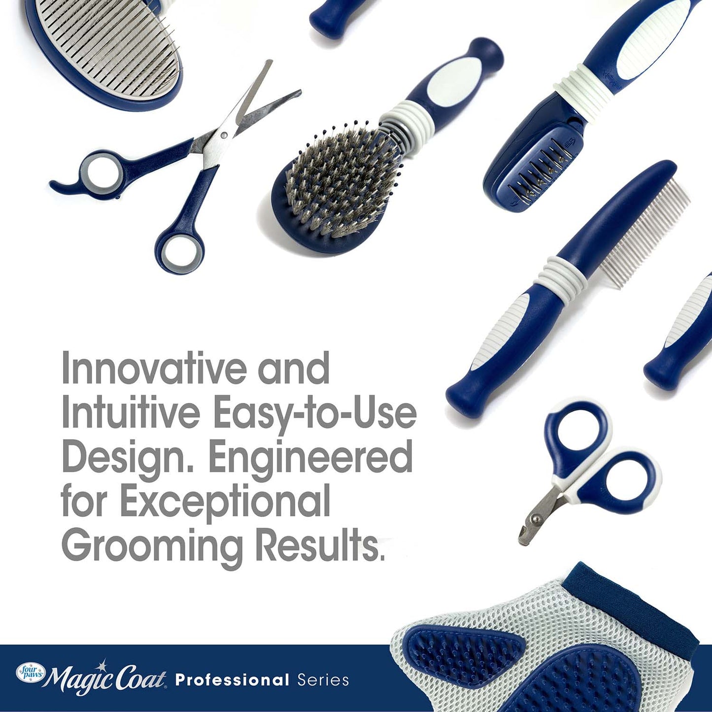 magic coat professional series non-slip grip pet comb