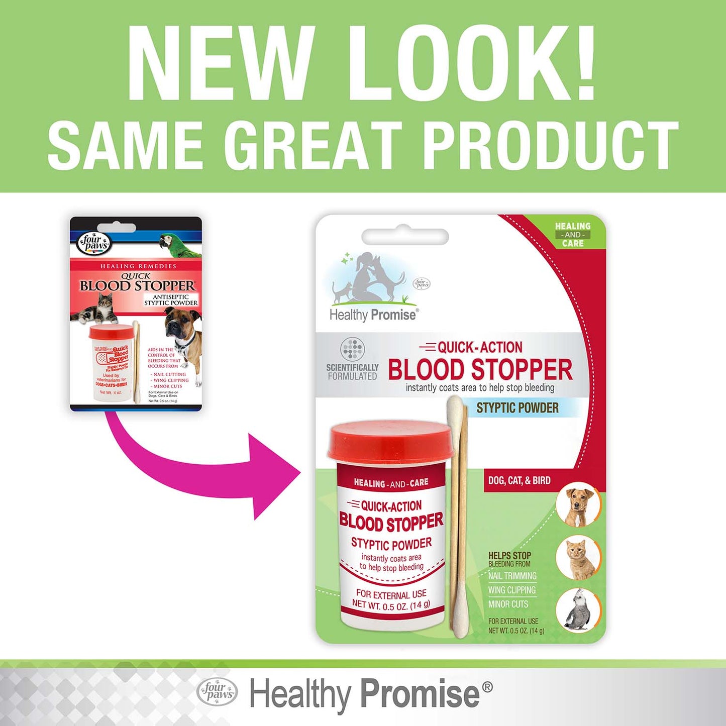 healthy promise quick-action pet blood stopper styptic, 0.5 ounce