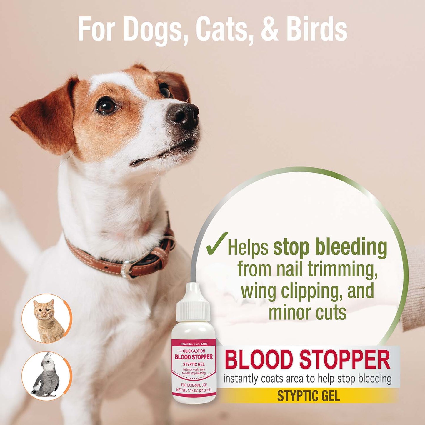 healthy promise pet blood stopper gel, 1.16 ounce