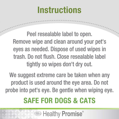Healthy Promise Cat & Dog Eye Wipes (35 Count)
