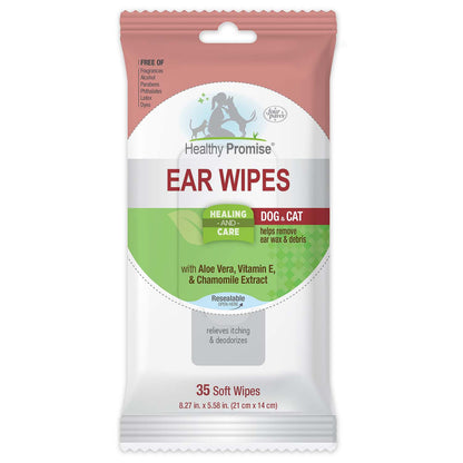 Healthy Promise Cat & Dog Ear Wipes (35 Count)