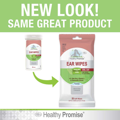 Healthy Promise Cat & Dog Ear Wipes (35 Count)
