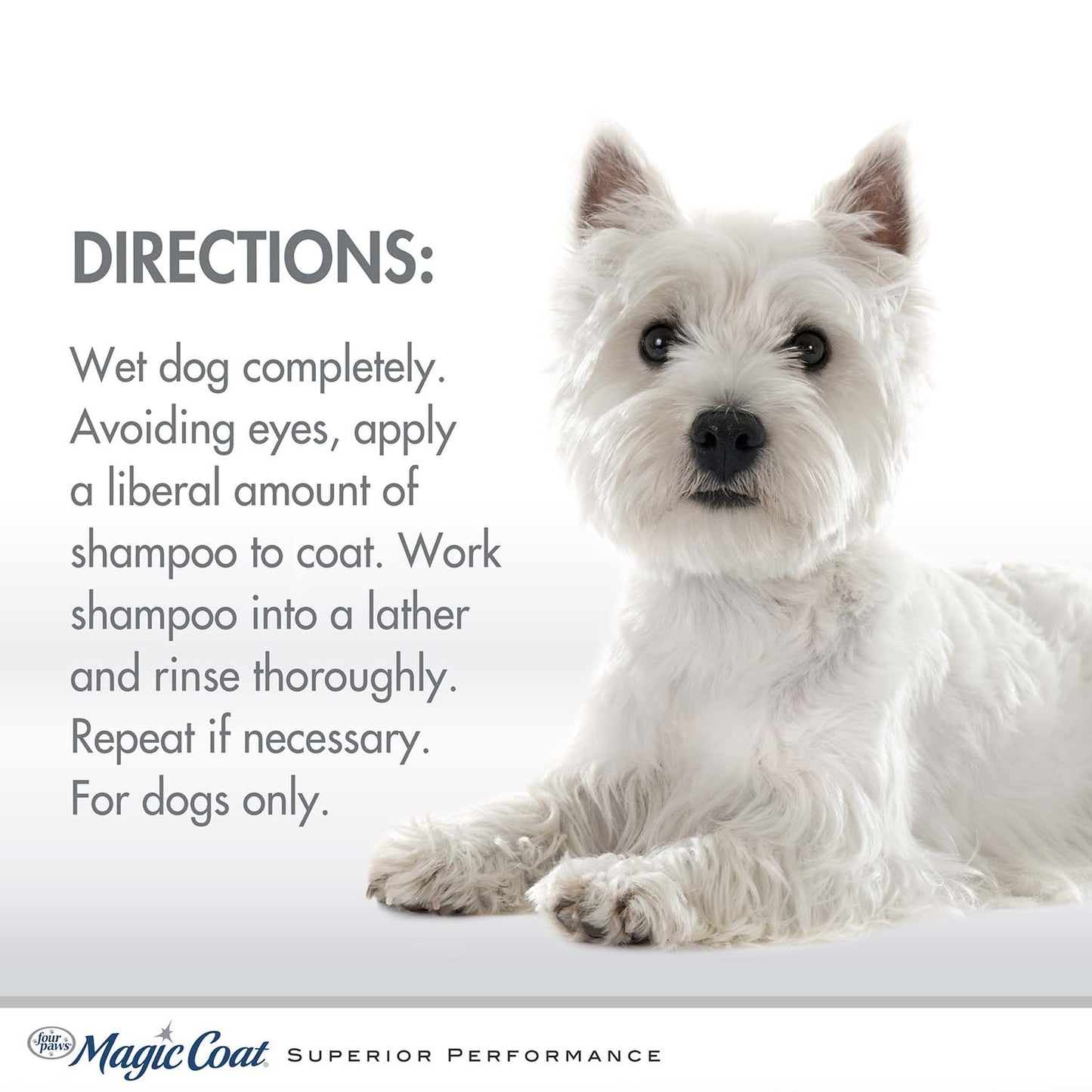 magic coat bright white shampoo, 16 ounce