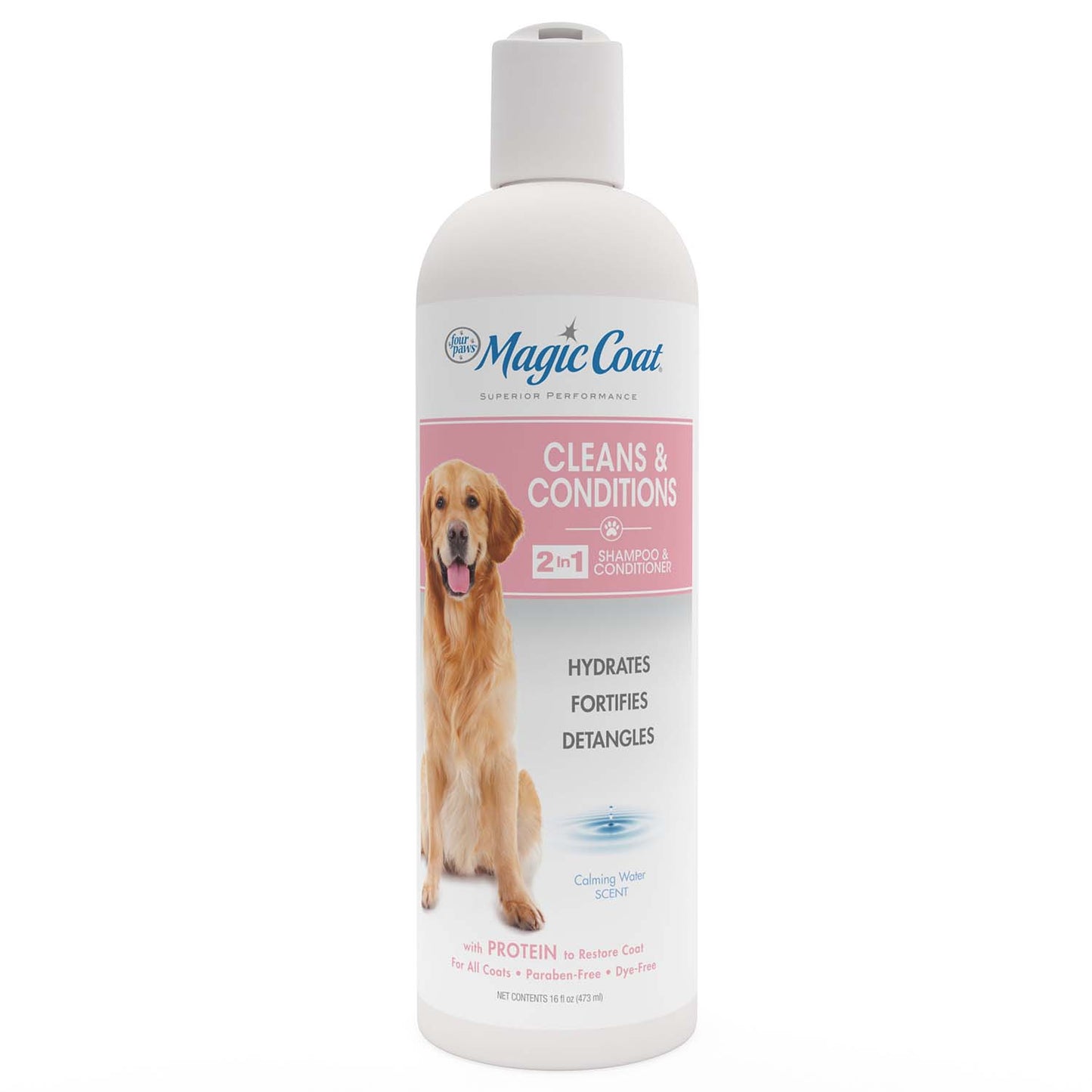 magic coat cleans & conditions 2 in 1 shampoo and conditioner, 16 ounce