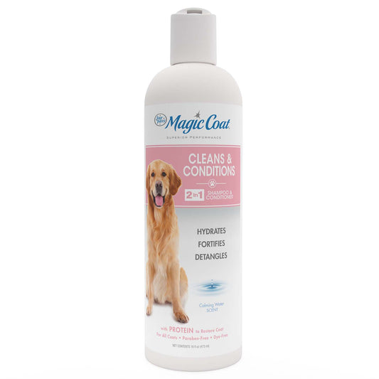 Magic Coat Cleans & Conditions 2 in 1 Shampoo and Conditioner, 16 Ounce