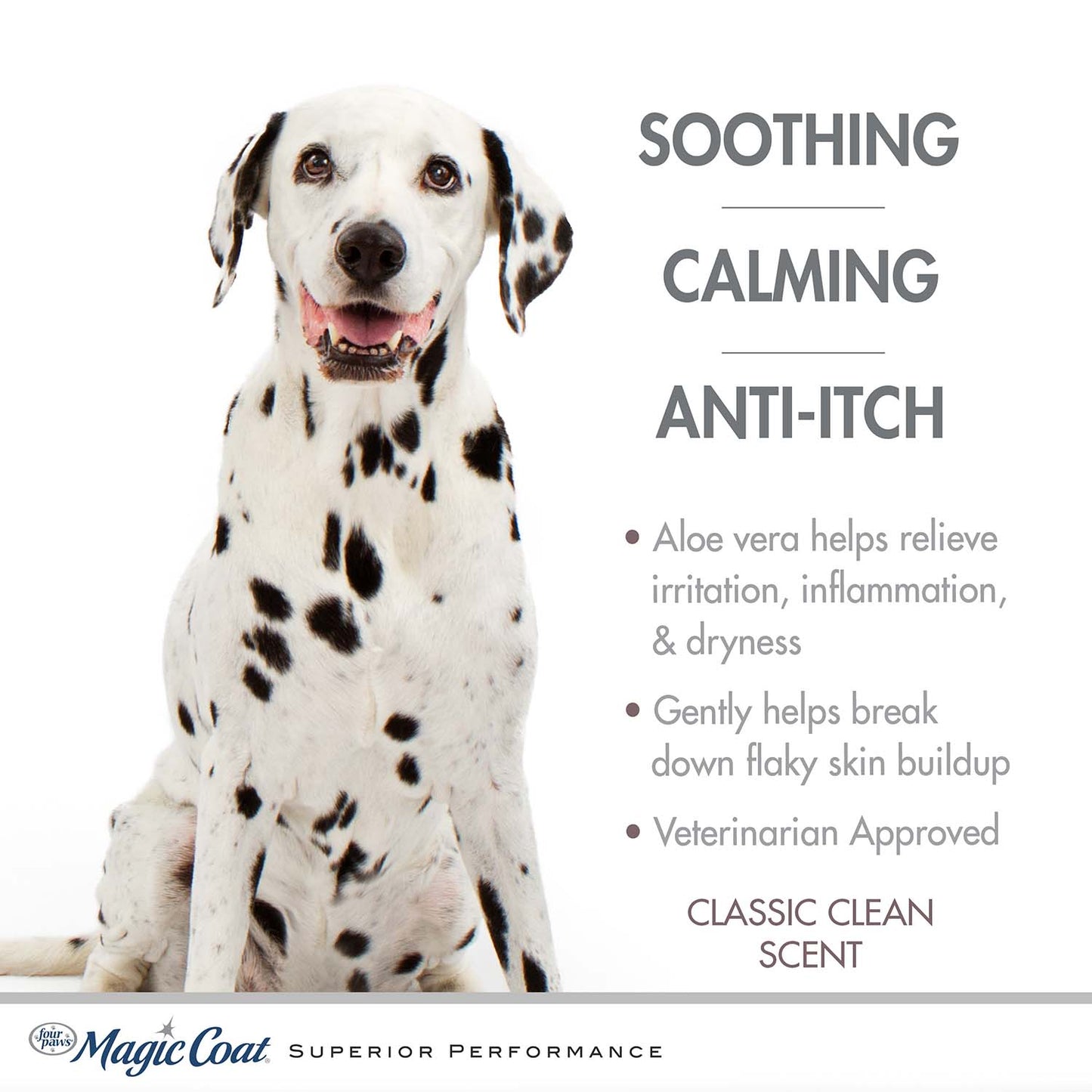 magic coat medicated dog shampoo for skin allergies, 16 ounce