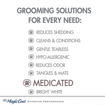 Magic Coat Medicated Dog Shampoo for Skin Allergies, 16 Ounce