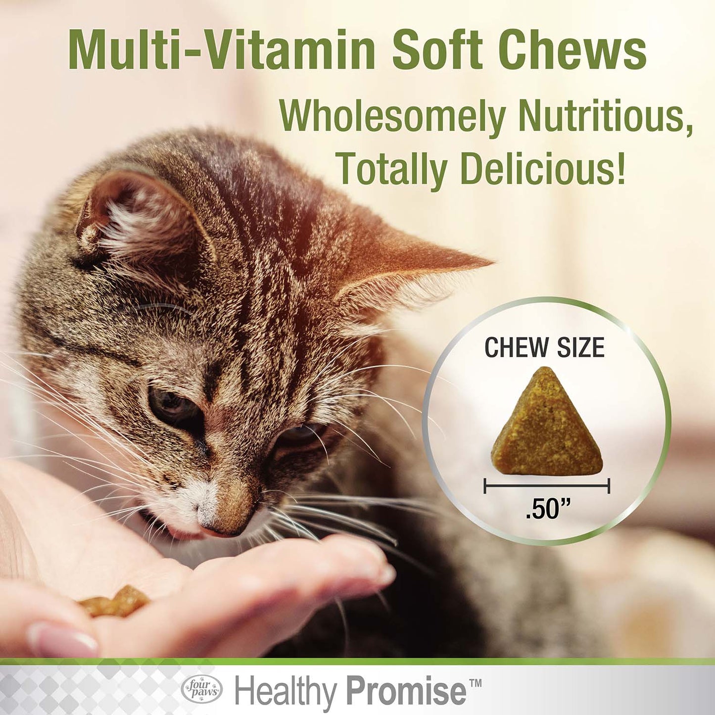 healthy promise multi-vitamins for cats, savory chicken (120 count)