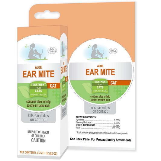 Healthy Promise Aloe Ear Mite Treatment For Cats, 0.75 Ounce