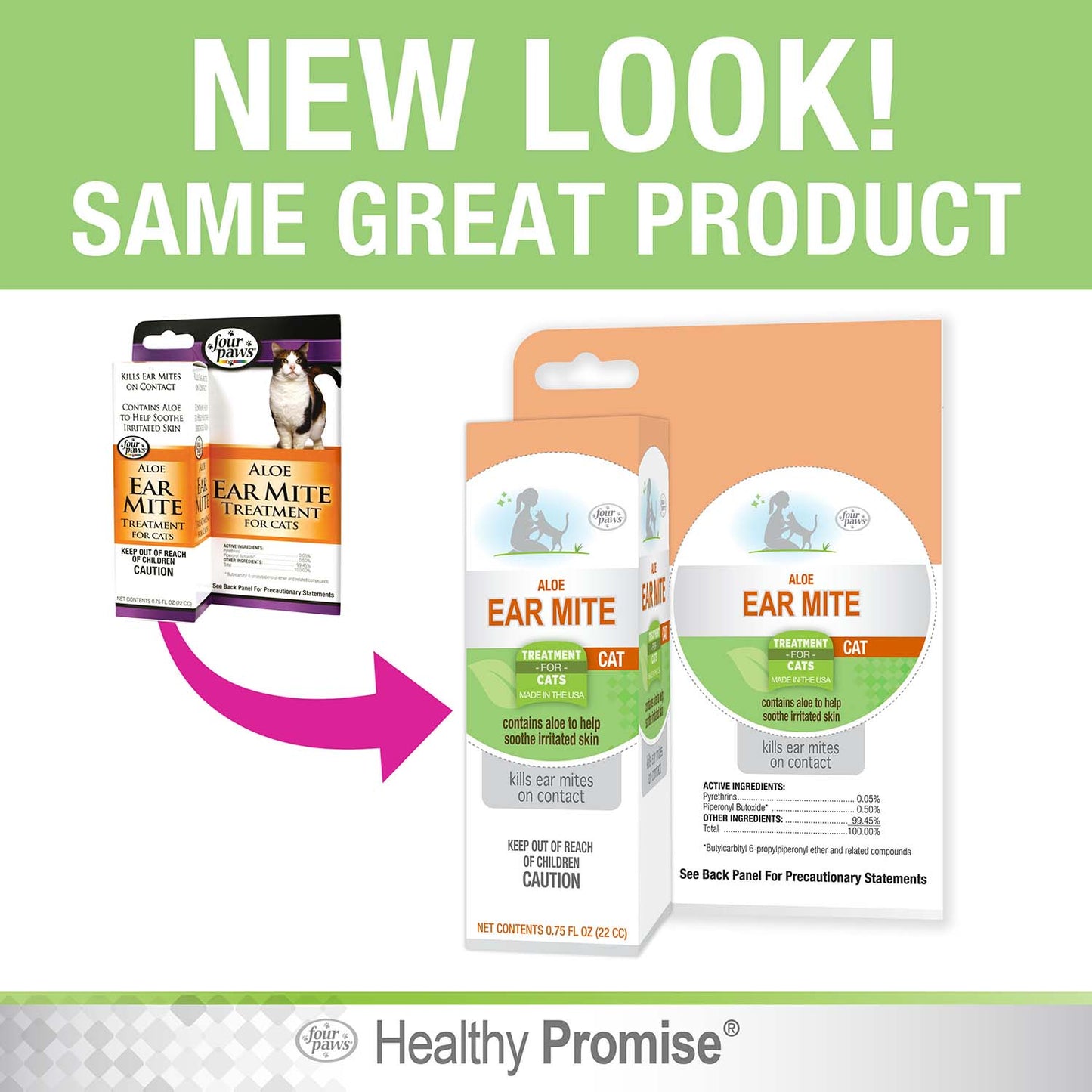 healthy promise aloe ear mite treatment for cats, 0.75 ounce