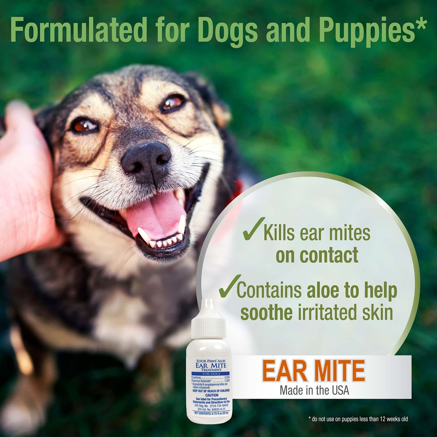 healthy promise aloe ear mite treatment for dogs, 0.75 ounce