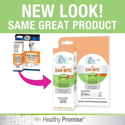 Healthy Promise Aloe Ear Mite Treatment For Dogs, 0.75 Ounce