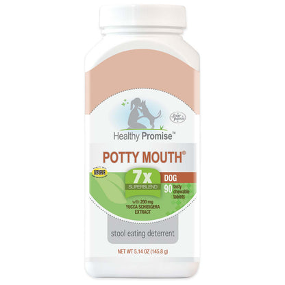 Healthy Promise Potty Mouth Tablets, Coprophagia Stool Eating Deterrent for Dogs (90 Count)