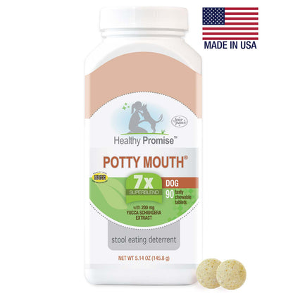 Healthy Promise Potty Mouth Tablets, Coprophagia Stool Eating Deterrent for Dogs (90 Count)