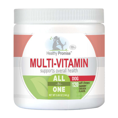 Healthy Promise Dog Multivitamin Soft Chews, Savory Chicken (120 Count)