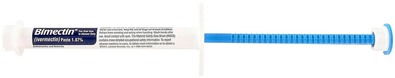 bimectin 1.87% ivermectin paste horse wormer | apple flavored | single