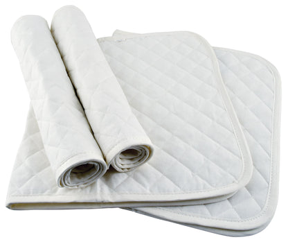 Cotton Quilted Leg Wraps, set of 4, White Size: 12 in