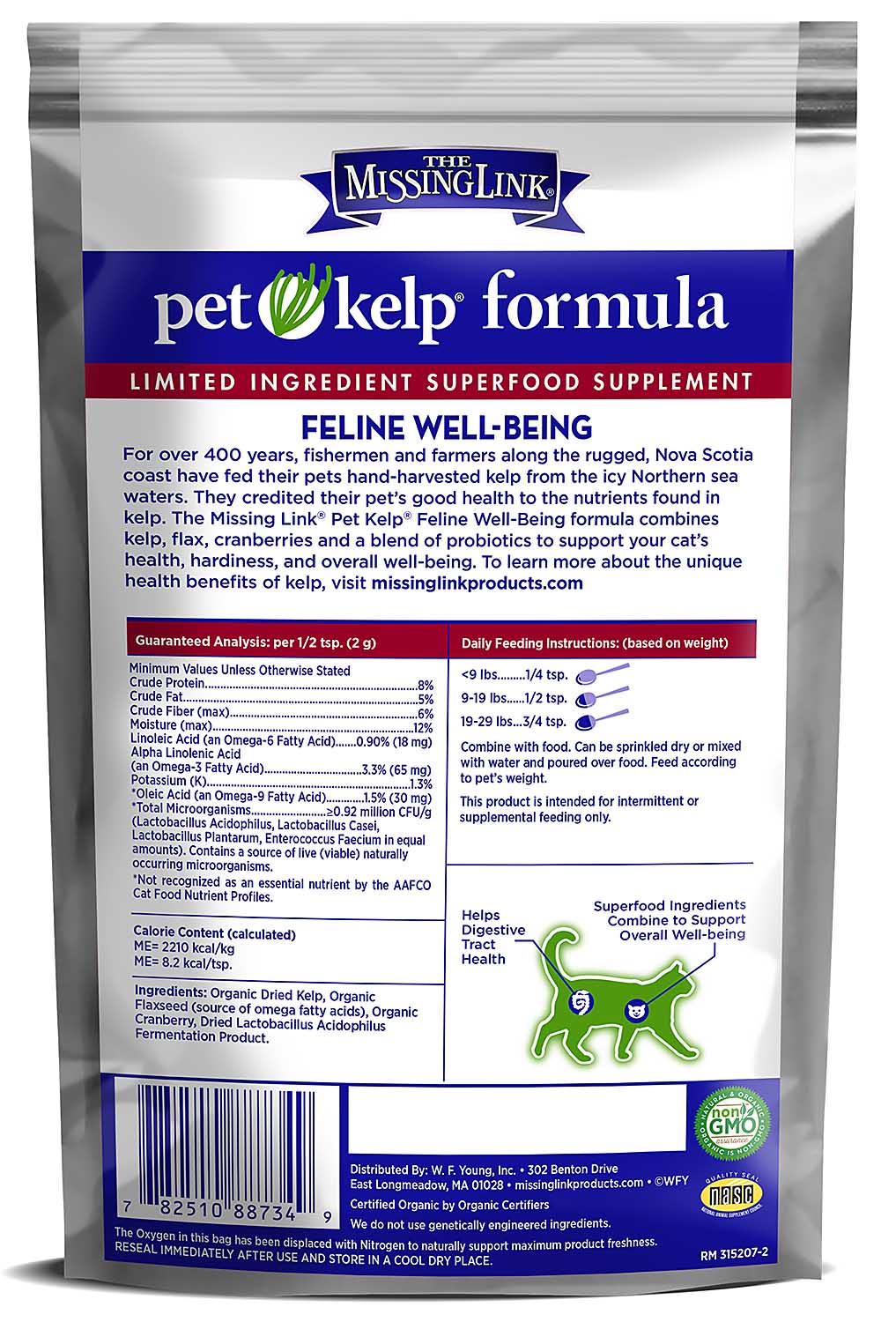 missing link pet kelp feline wellness formula, 6 oz