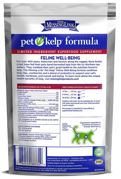 Missing Link Pet Kelp Feline Wellness Formula, 6 oz