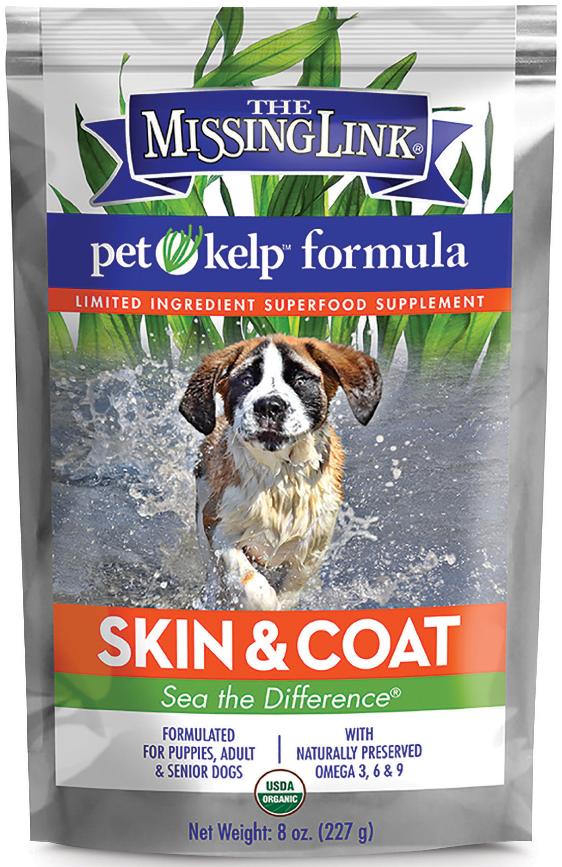 missing link pet kelp skin & coat formula, 8 oz