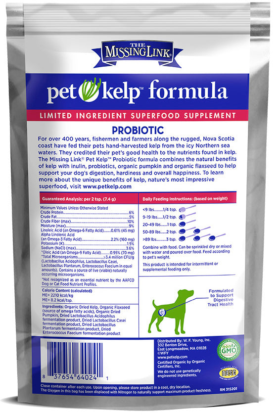 missing link pet kelp probiotic blend, 8 oz